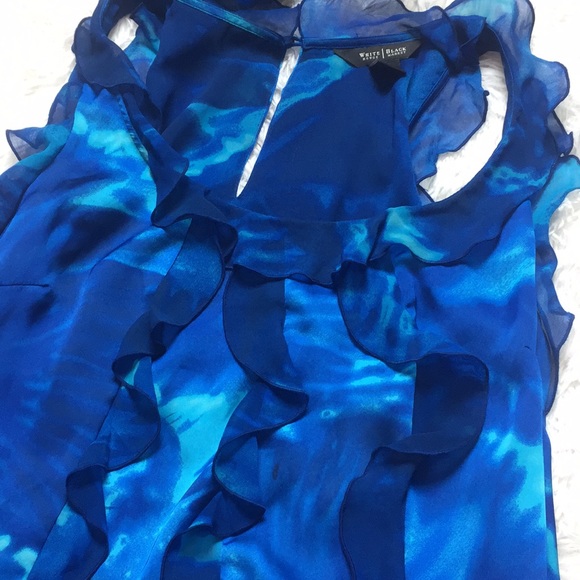 White House black market blue blouse - Picture 7 of 7